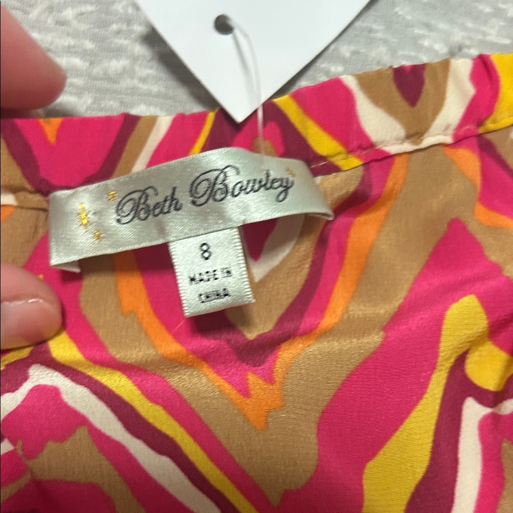 Beth Bowley Pink and Orange Patterned Skirt